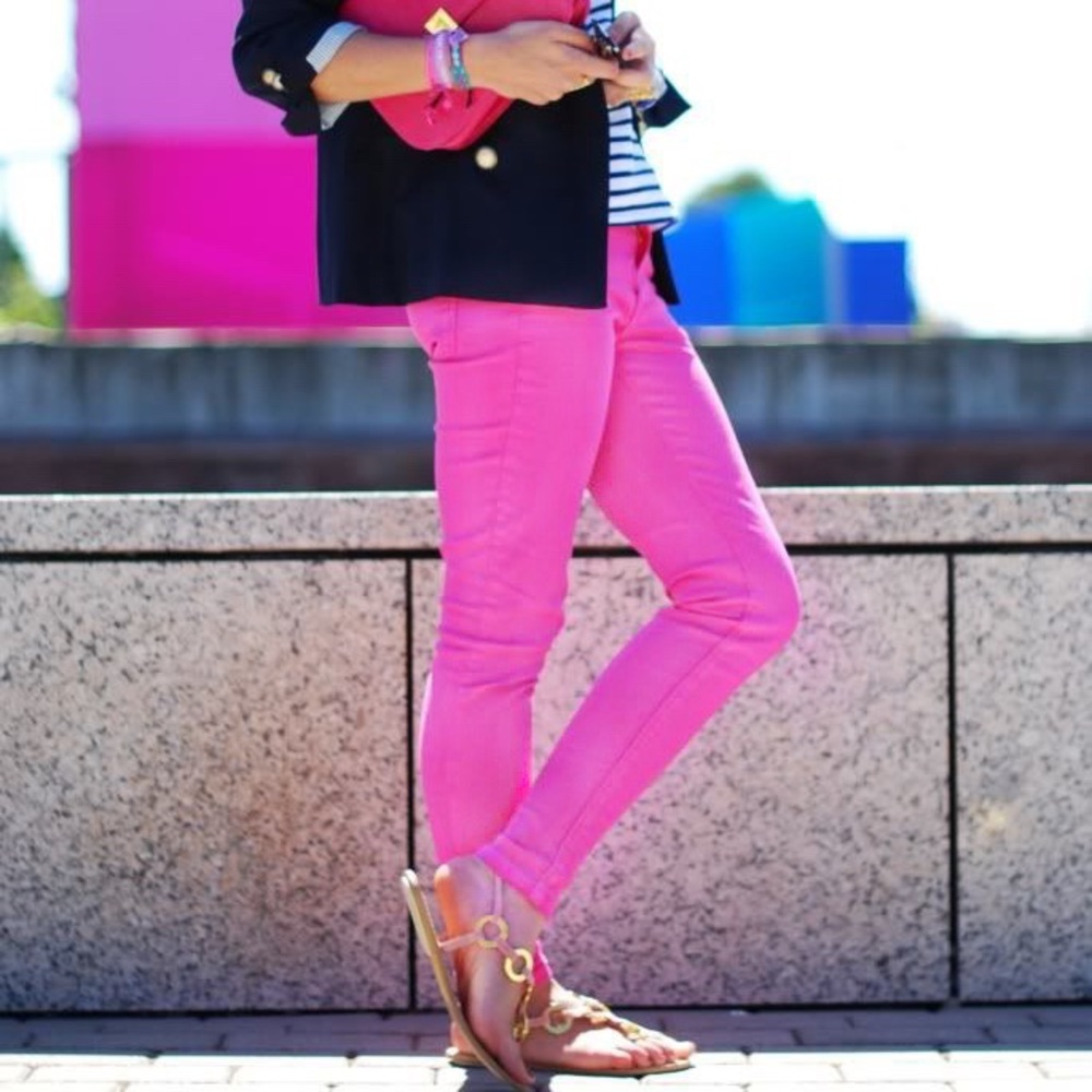 MOTHER ‘The Looker’ Skinny Jeans Pink Size 25